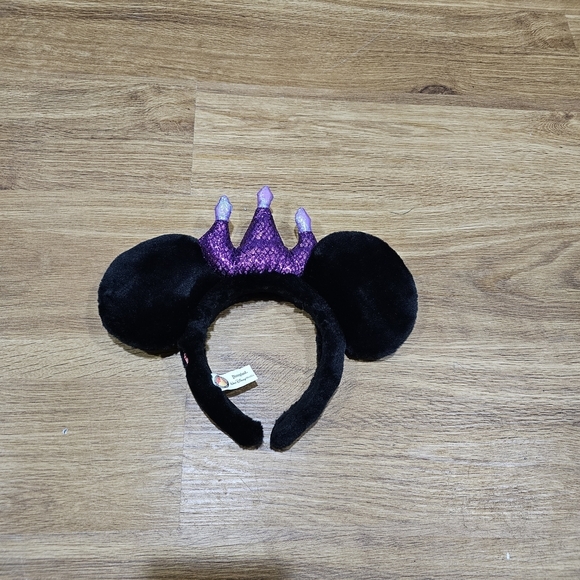 Disney Parks Ears Purple Crown Birthday Vintage 2004 Soft Mickey Minnie Mouse - Picture 1 of 10